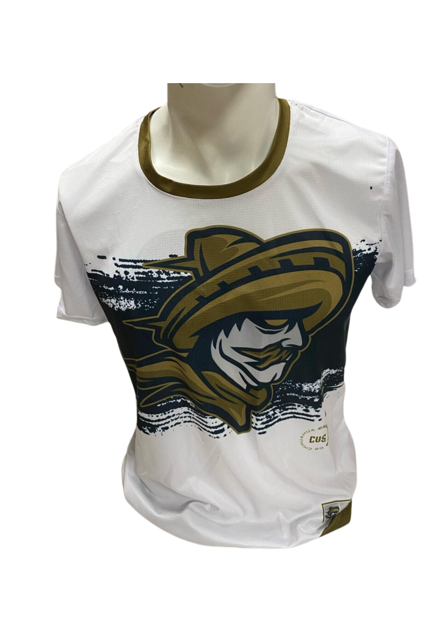 4498 WHITE T-SHIRT BLUE LINE